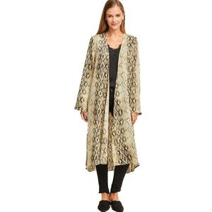 Steffie Kimono Snake Print Long Sleeves